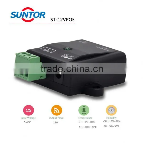 Factory Price 10/100M 2 Port 802.3af DC12-18v Output POE Injector photo-2