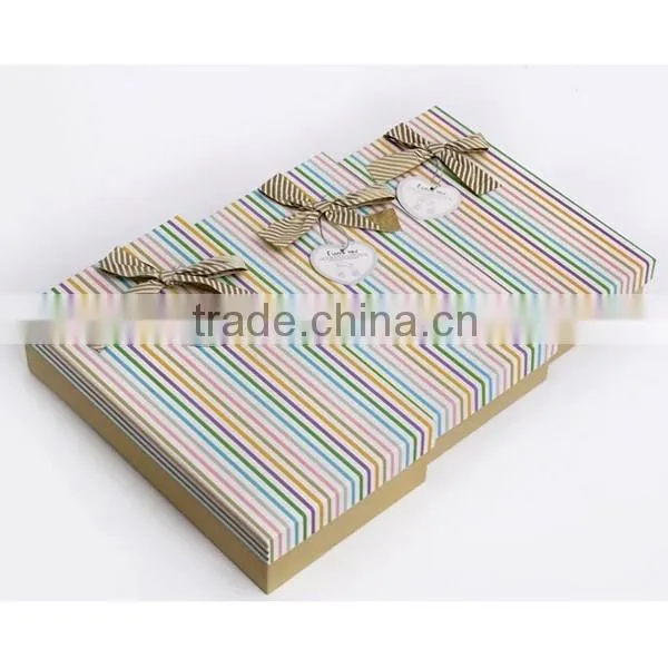 Nice Color 3pcs Set Stripes Paper Gift Boxes Candy photo-5