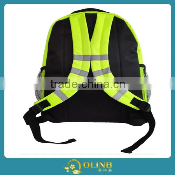 Large Capacity Bag;Fluorescence Green Cool Special Safe Design Reflective Backpack;School Bag High Visibility Backpack photo-5