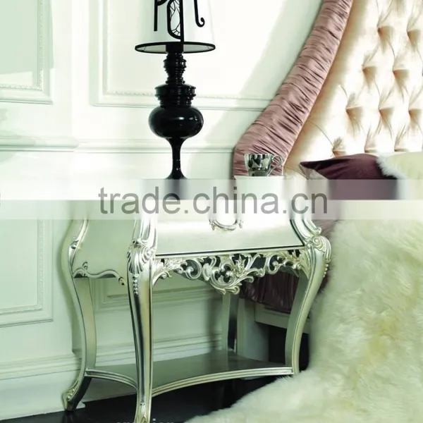 Royal Luxury European Style Bedroom Furniture Set, Antique Bed Bedside Table Dressing Table Bench photo-3