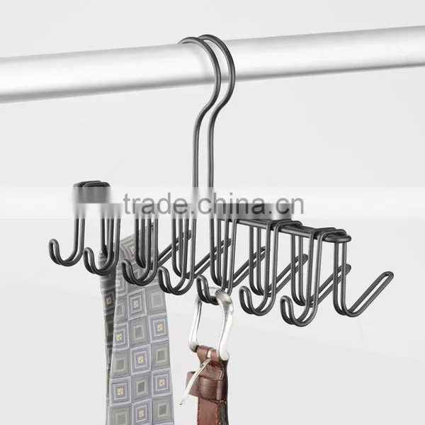 Icegreen Silver Tie and Belt Hanger Hook Accessory Rack for Closet Accessories photo-3
