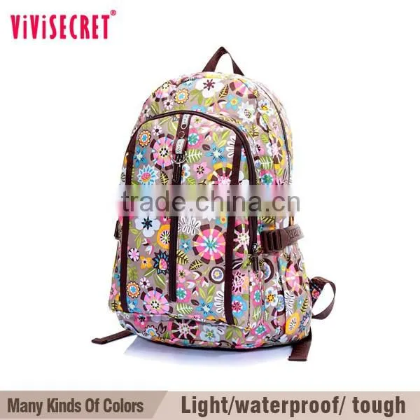 China Online Supplier Custom Nylon Fabric Leopard Pattern School Girl Bookbag photo-5