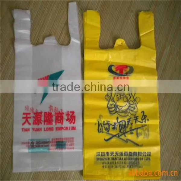 HDPE/ LDPE Plastic T-shirt Bags on Roll in Factory Price