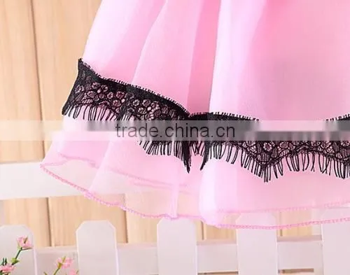 Baby Kids Children Girl's Wear Elastic Waist Bow Bead Decoration Short Pleated A-line Cute Sweet Skirt photo-2
