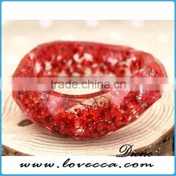 Most Elegant Women Simple Design Real Resin Flower Bangles Wholesale photo-6