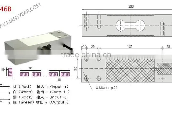 500kg Aluninum Weight Sensor, 500kg Electronic Scale photo-2