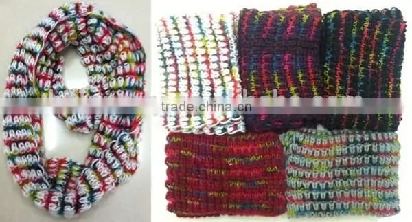 2015 Fashion Scarf Multicolour Double Knitting Scarf