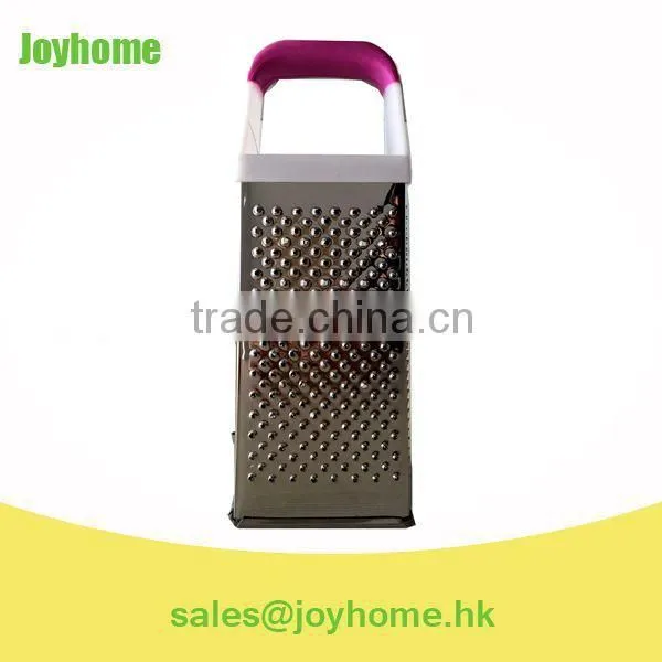 stainless steel fruit and cheese grater with plastic handle