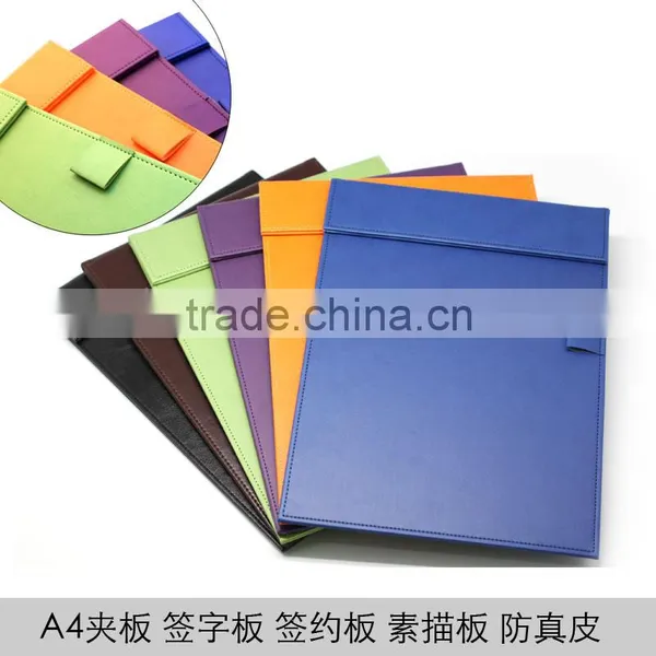 A4 Leather Clipboard /a4 pu Leather Folding Magnetic Clipboard photo-3