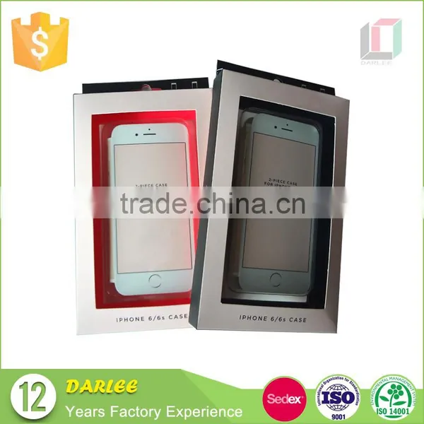 GuangDong Custom Embossing Recyclable Art Paper Mobile Phone Case Package With Hang Hole photo-6