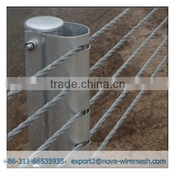 Cable Wire Fence / Highway Guardrail Cable Barrier