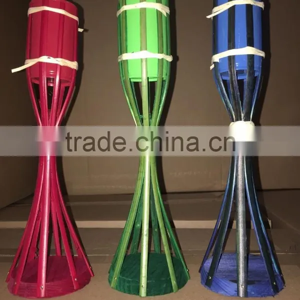 FD-1612 Outdoor Bamboo Garden Citronella Color Flame Bamboo Oil Torch photo-2