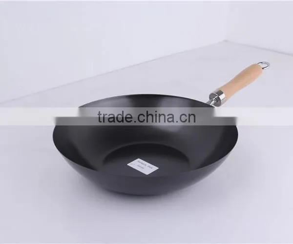 Hand Hammered Cooking Non Stick Industrial Carbon Steel Wok photo-5