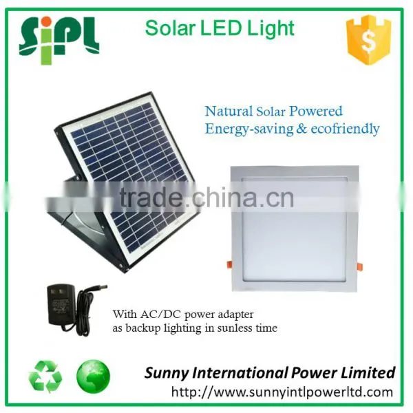15W Solar Panel Green Power Indoor House Lighting Flat LED Panel Day & Night Light photo-3