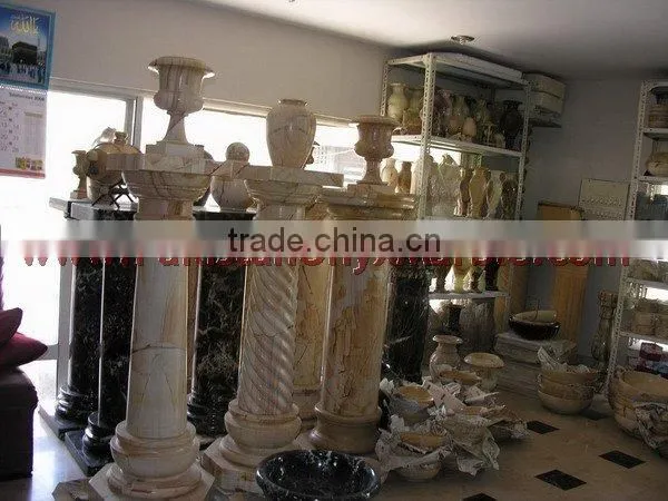 TEAKWOOD MARBLE PEDESTALS photo-6