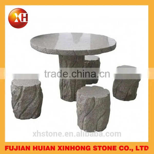 Nature Stone Table and Chairs With High Polished on Top photo-3