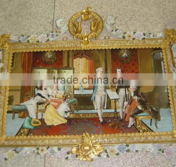 European Framed Mural,Home Decorative Ceramic Wall Mural, Hand Painted Wall Mural, Home Decoration Mural photo-2