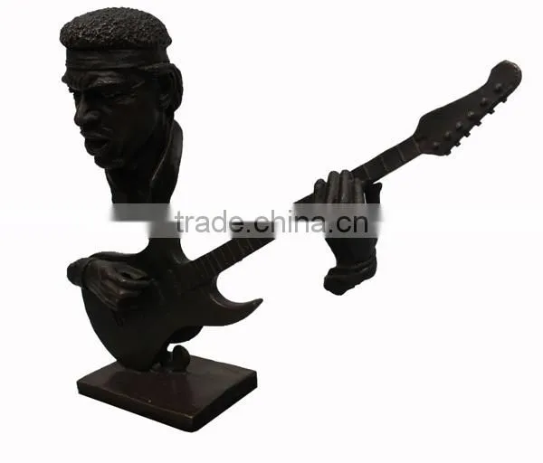 Cast Metal Bronze Art Male Bust Statue photo-2