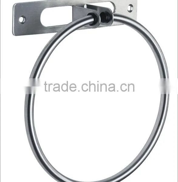 Jiangmen Factory Bathroom Wall Mounted Stainless Steel Towel Ring Chrome photo-4