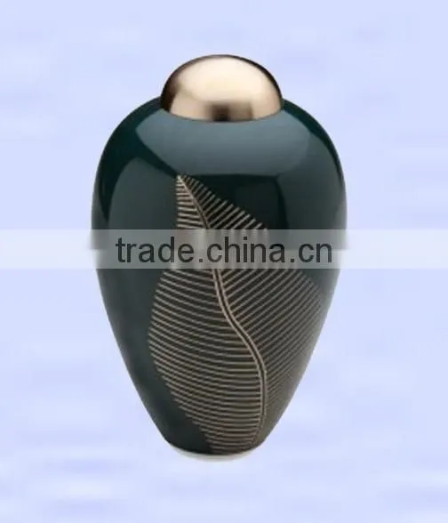 Dark Blue Finished Cremation Urn, Urn for Cremation