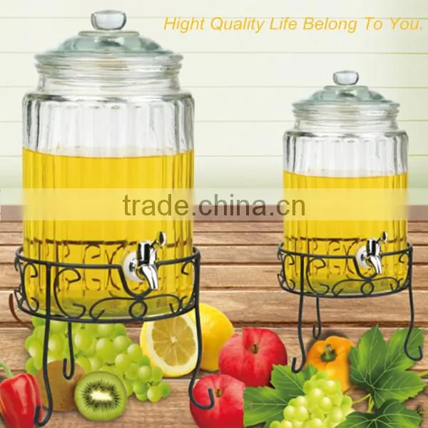 Transparent Glass Juice Dispensers With S/S Lid photo-5