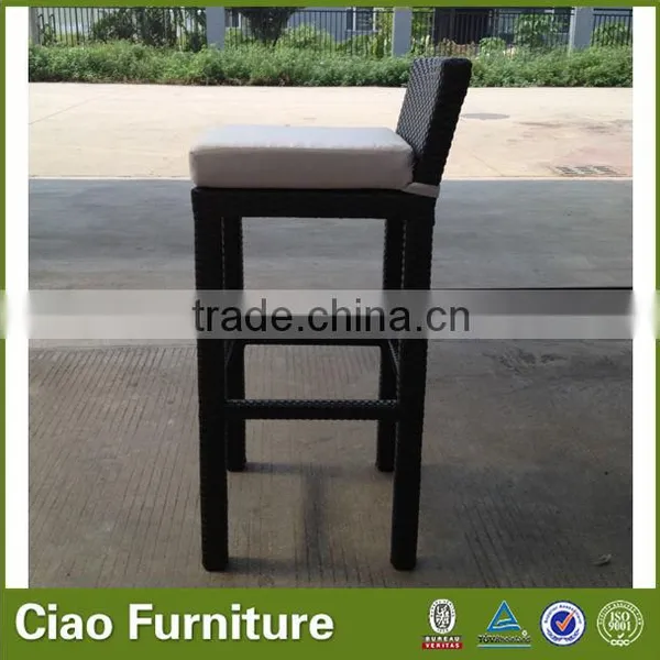 High Top Indoor Bar Chairs Rattan Furniture photo-3