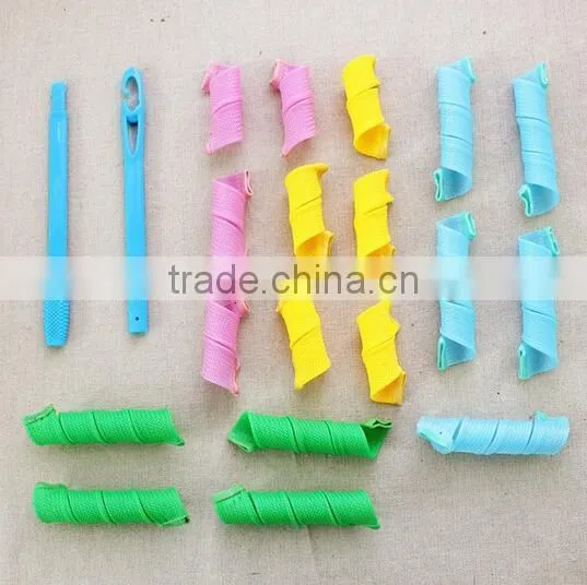 18 pcs plastic hair roller meches hair roller meches hair roller curler set wholesale