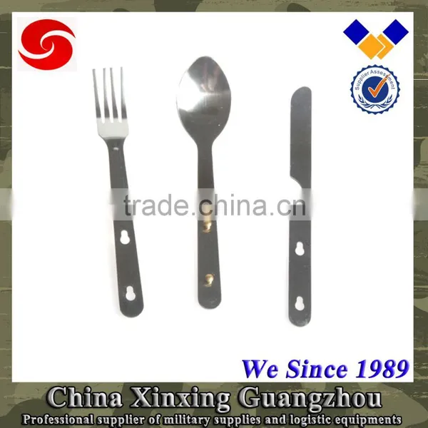 Military Army School Spoons Forks Knives Cutlery Set in 304 201 420 Stainless Steel photo-3