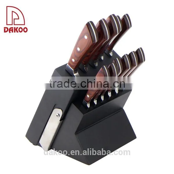 11pcs Kitchen Knife Set With 3CR13+Pakka Wood+Forged photo-6