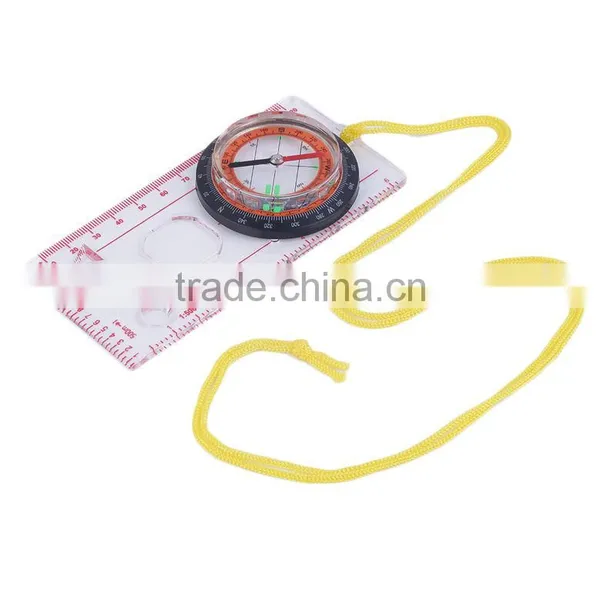 2016 Portable Plastic Baseplate Ruler Compass Map Scale Scouts Outdoor Camping Hiking Travel Compass Navigation Tool