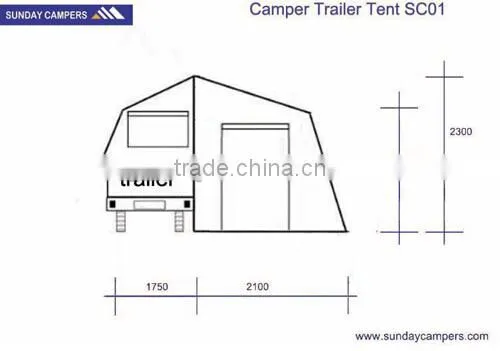 Hard Shell Camper Shell Tent Mini Trailer Tent SC01 photo-4