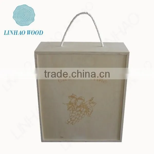 China 3 Bottles Wood Wine Box photo-2