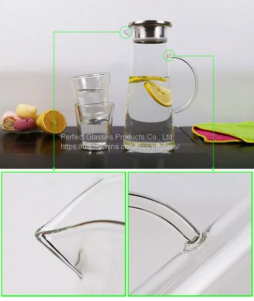 Water Bottle Wholesale Glass Bottle Wholesale Water Jug Glass Decanter Glass Bottle for Kitchen Resturant and Hotel photo-5