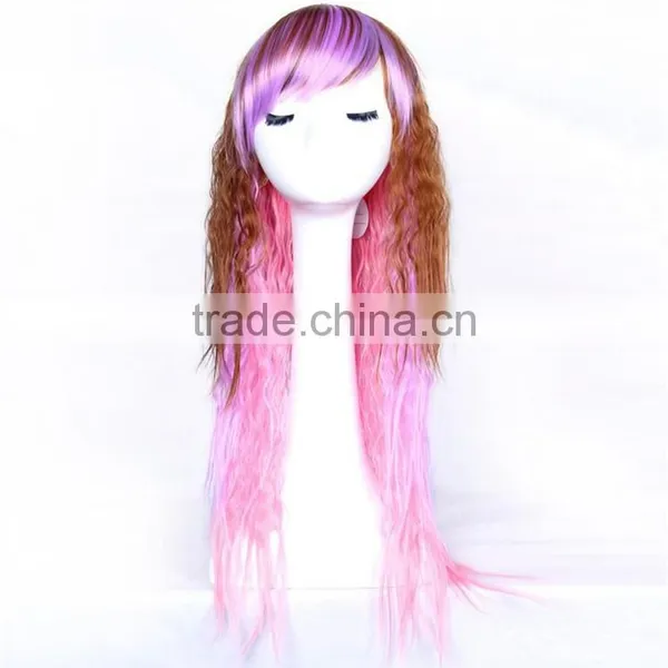 Cheap Price Stock Cosplay Wig Colorful Fantasy Women Party Halloween Wigs Wholesale photo-6
