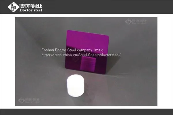 304 8k Surface Purple Decorative Stainless Steel Plate,color Decorative Stainless Steel Sheet photo-2