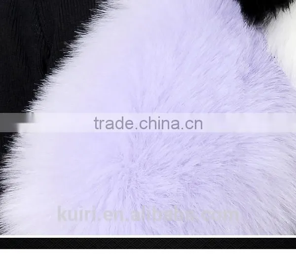 Colored Long Large Faux Fur Scarf Imitated Fox Fur Cape Winter Warm Fur Scarf photo-3