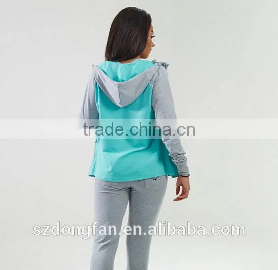 2016 New Design Women Fit Zip Hoodie Gym Fitness Sweatshirts Women Yago Clothing photo-2