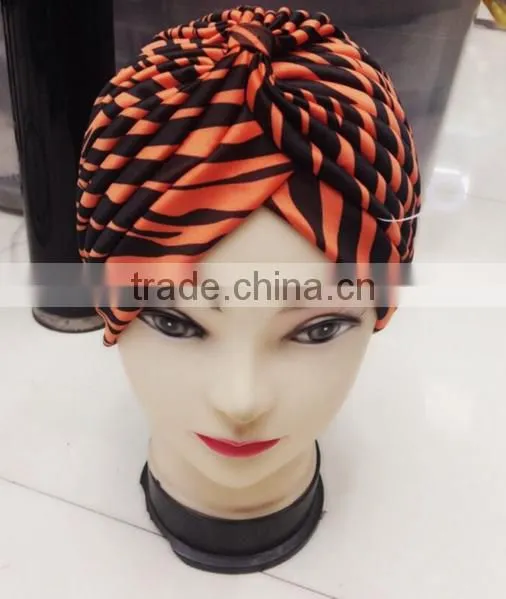 New Color Striped Indian Cap Arabic Muslim Headscarf Hat Lady Print Hat Wholesale photo-6