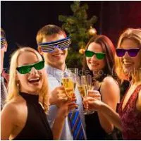 New Hot Toy Light Up LED Glasses EL Wire Glasses Multicolored Party Glasses DJ Bright Fashion Neon Light Up LED Glasses
