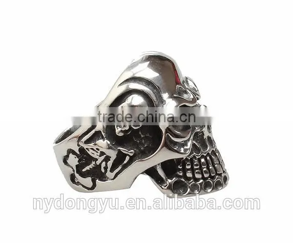 Skeleton Mens Titanium Ring/creative Mens Skeleton Ring/men Top Quality Ring photo-4
