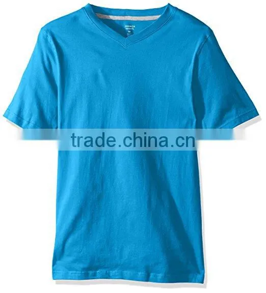 Men's v Neck Stand up Collar Red T-shirt photo-2