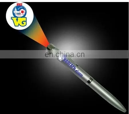 Multi Function School Used Led Pen Projection Logo Plastic Pen photo-2