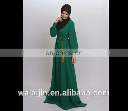 Muslim Woman Dress With Belt High Quality Fashion Muslim Wear photo-3