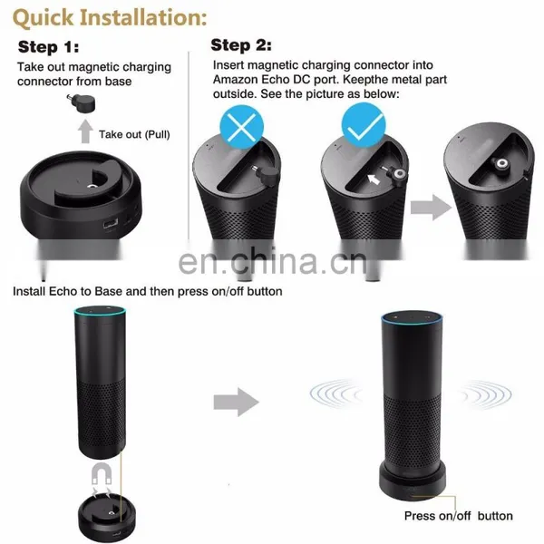 Echo Charging Station Smart Battery Base for Amazon Echo Speaker photo-3