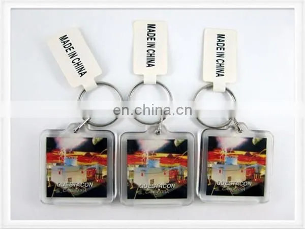Hat Shape Custom Logo Card Inserted Acrylic Keychain photo-5