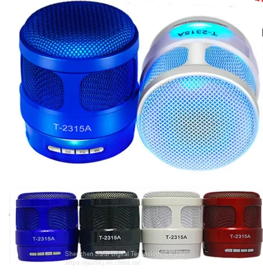 Portable Mini Wireless Bluetooth Speaker With Light FM