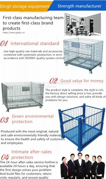 Wire Mesh Containers,Foldable Storage Cage