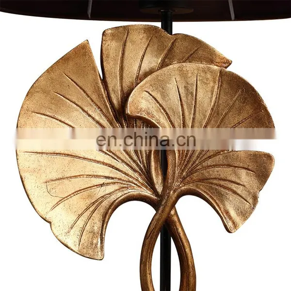Top Sale Creative Design Ginkgo Leaf Shape Retro Nightstand Lights Gold for Home Decor photo-6