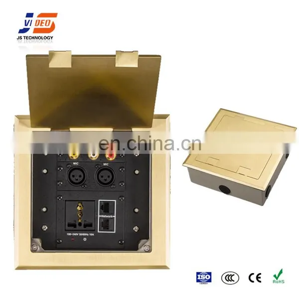 JS-DC180 Beiing 220V Hidden Media Power Electric Multi Plug Floor Socket Box photo-2