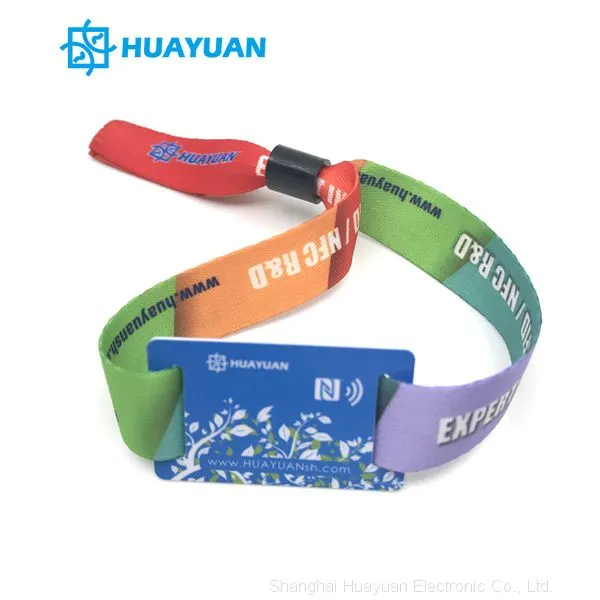 Event Festival Customized Smart Bracelet Tag RFID NFC Fabric Woven Wristbands photo-3